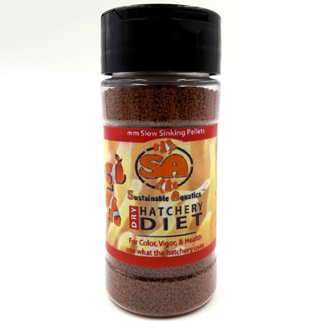 4oz Dry Hatchery Diet Pellets (.8mm, 1.8mm, 2.4mm)