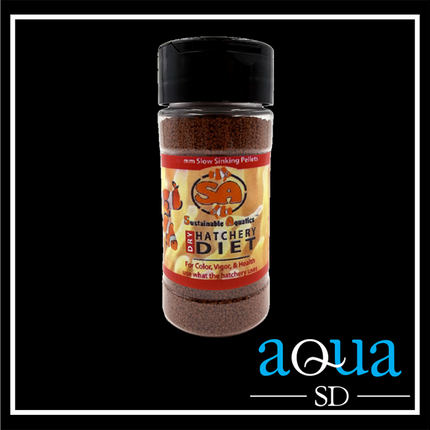 4oz Dry Hatchery Diet Pellets (.8mm, 1.8mm, 2.4mm)