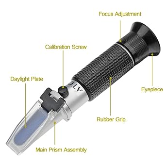 aichose Brix Refractometer with ATC, Dual Scale