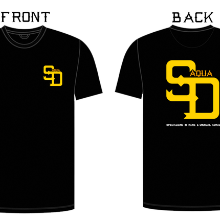AQUA SD T-Shirt - SD Design Black and Yellow