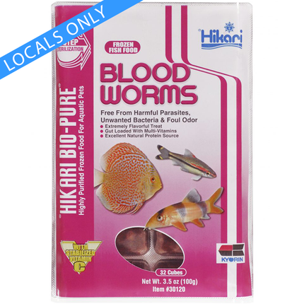 (Locals Only) Hikari Blood Worms (Frozen Food)(100g)
